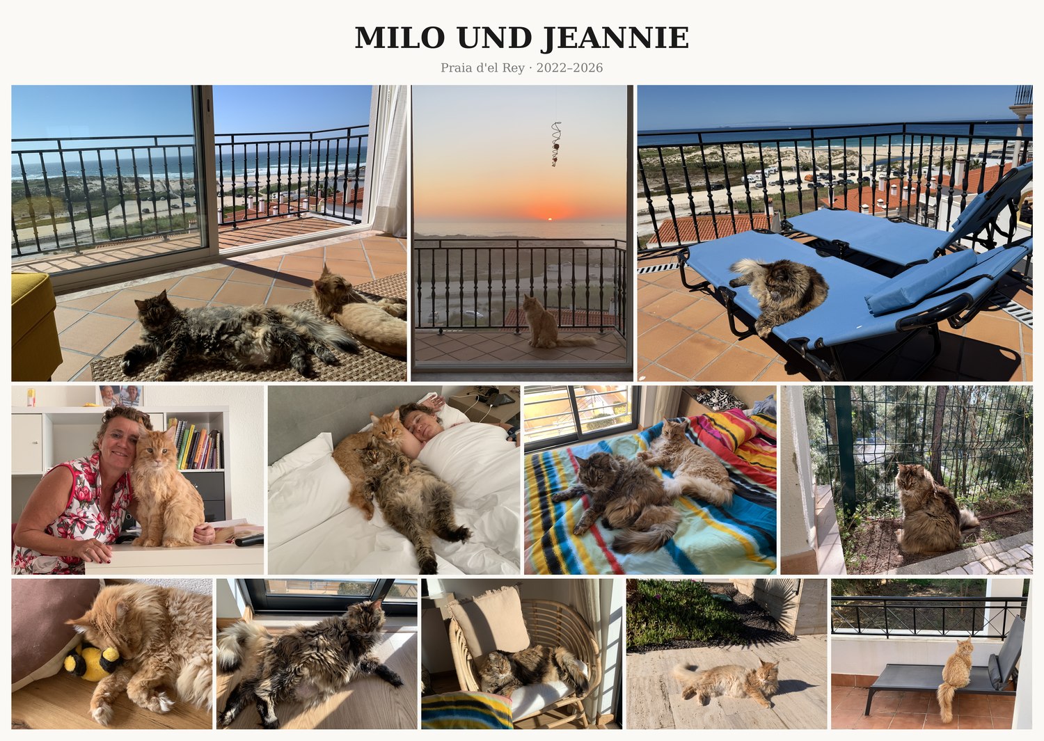 Fotocollage Milo und Jeannie: Praia d'el Rey